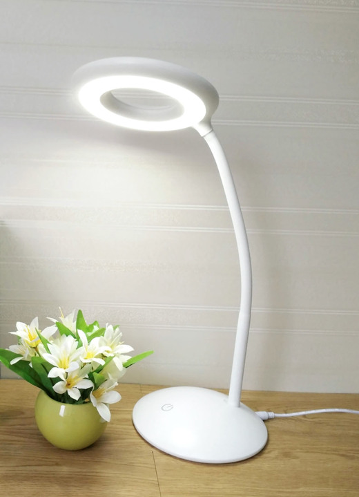 Tafellampen - LED-loeplamp met 8x vergroting, in Farbe WIT Ansicht 1