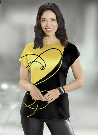 Shirt met elegante print