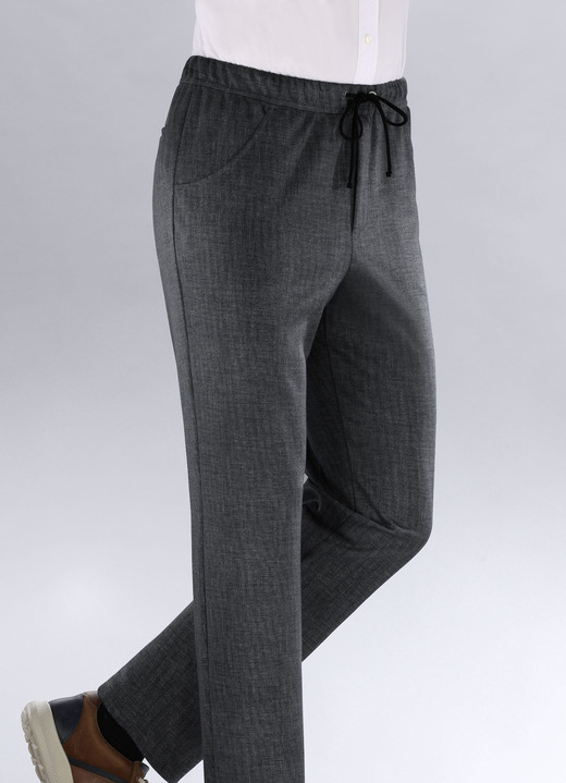 Broeken - ‘Klaus Modelle‘ pull-on broek in 4 kleuren, in Größe 024 bis 062, in Farbe ANTRACIET GEMÊLEERD Ansicht 1