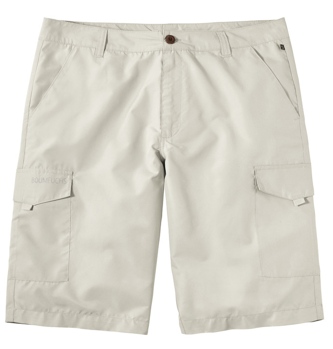 Broeken - Bermuda met cargozakken in 3 kleuren, in Größe 046 bis 058, in Farbe BEIGE Ansicht 1