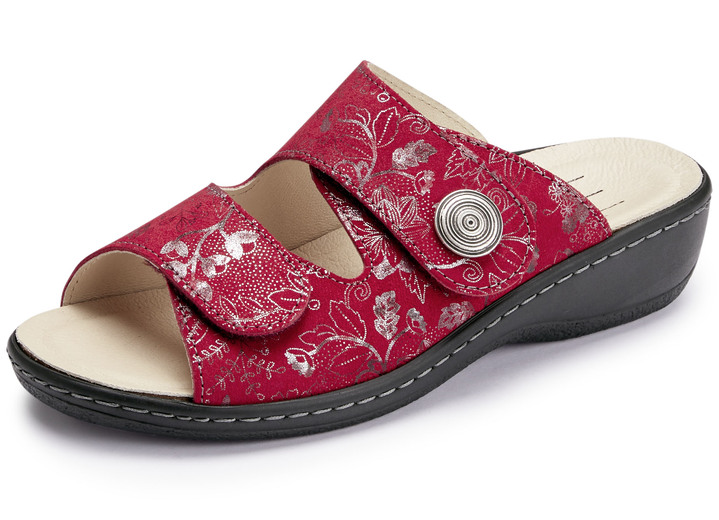 Sandalen & slippers - Muiltjes van ELENA EDEN met een delicate metallic glans, in Größe 036 bis 043, in Farbe ROOD Ansicht 1