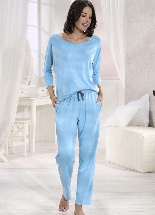 - Shirt van viscose en elastaan, met 3/4-lengte 