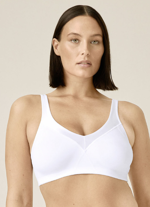Soft-BH - Minimaliserende bh van Naturana, in Größe 080 bis 100, in Cup C, in Farbe WIT Ansicht 1