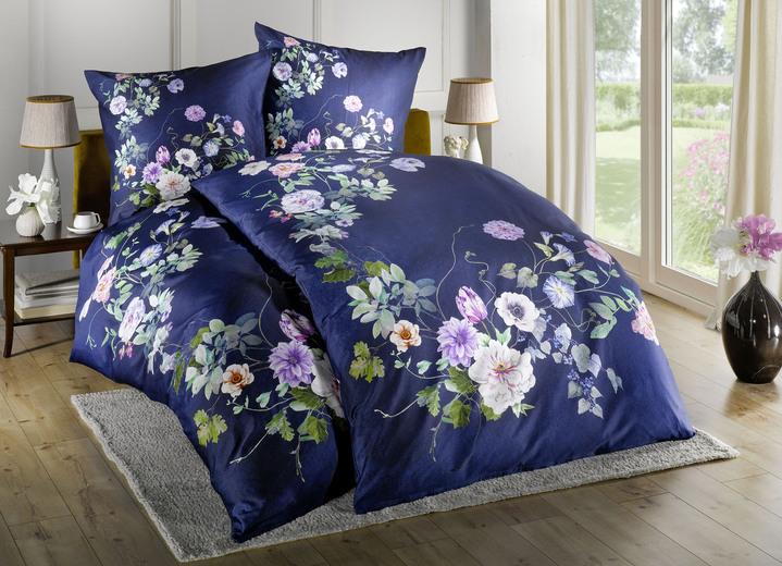 Beddengoed - Mako satijnen beddengoedset van Estella, in Größe 112 (80/80 cm + 135/200 cm) bis 121 (kussensloop, 40/80 cm), in Farbe MEERKLEURIG Ansicht 1
