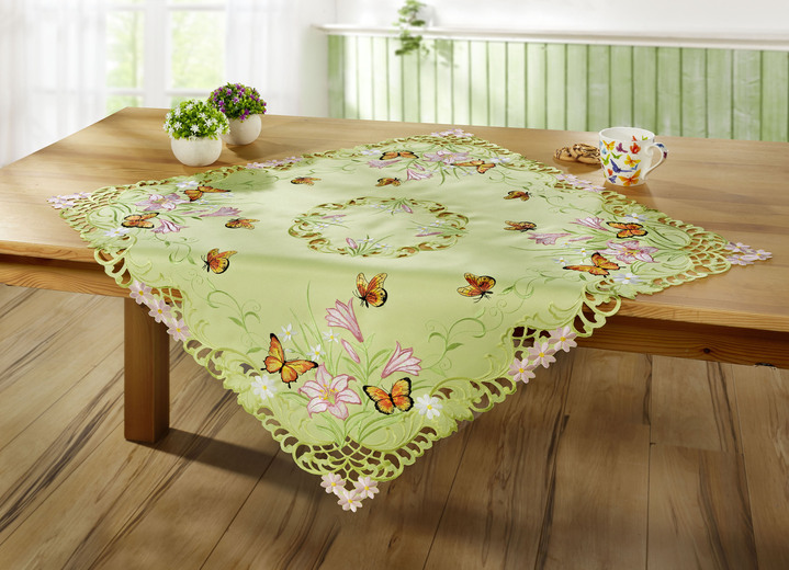 Woontextiel - Tafel- en kamerdecoratie in lentestijl, in Größe 101 (kleedjes ovaal, 35/50 cm) bis 404 (Kussensloop, 40/40 cm), in Farbe GROEN-MULTICOLOR Ansicht 1