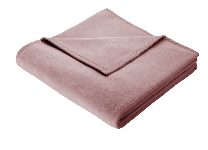 Woondekens - Superzachte deken van Borbo gemaakt van puur katoen, in Größe 185 (Beddendeken, 100 x 150 cm) bis 325 (plaid, 150 x 220 cm), in Farbe ROSÉ Ansicht 1