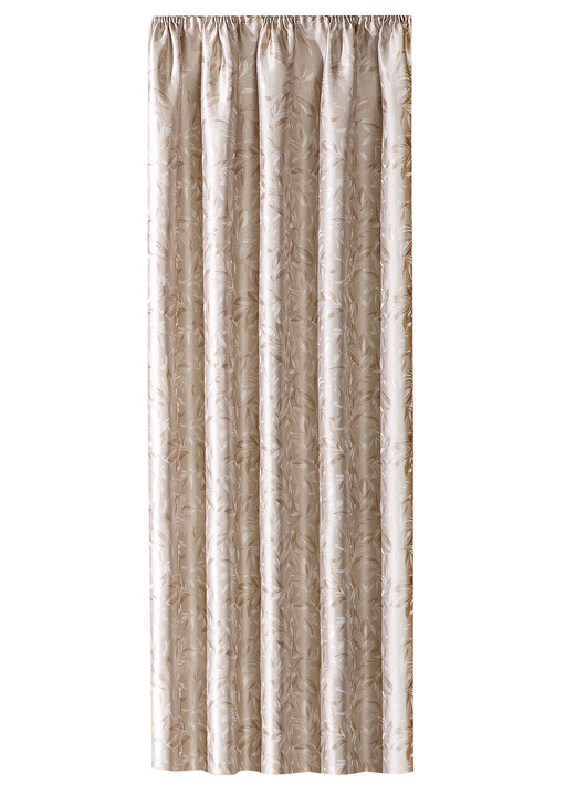 Klassiek - Prachtige enkele sjaal met bladmotieven, in Größe 358 (145 x 140 cm) bis 456 (245 x 140 cm), in Farbe NATUREL Ansicht 1