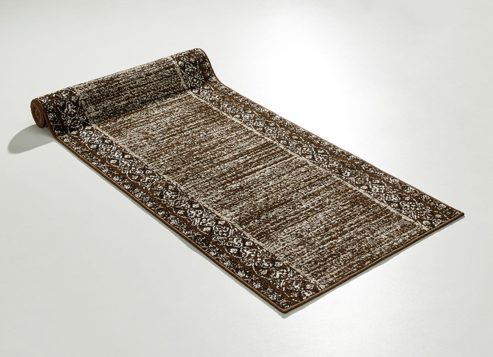 Tapijten - Hoogwaardige loper op maat gemaakt met rankenmotief, in Größe 101 (Loper, 67 cm breed) bis 106 (Loper, 100 cm breed), in Farbe BRUIN Ansicht 1