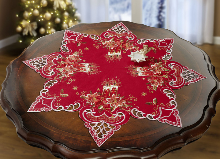 Decoratiekussens & slopen - Feestelijke tafel- en kamerdecoratie van Schäfer, in Größe 140 (tafelkleed met sterren, ø 40 cm) bis 404 (Kussensloop, 40/40 cm), in Farbe ROOD Ansicht 1