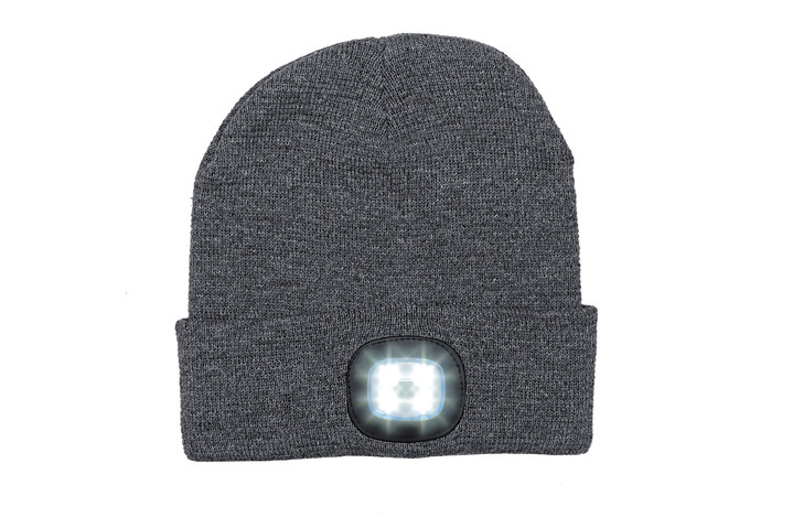Mutsen & hoeden - Modieuze hoed met geïntegreerde, afneembare LED-lamp, in Farbe GRIJS Ansicht 1