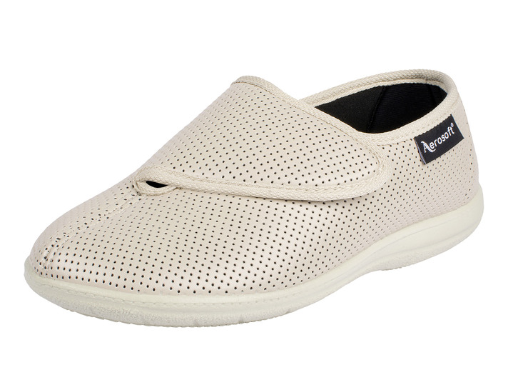 Breedte H - Aerosoft Flex damesschoen met klittenband in de breedte H voor sterke voeten, in Größe 036 bis 042, in Farbe BEIGE Ansicht 1