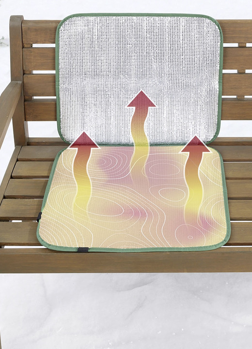 Zithulpmiddelen - Thermo zit- en rugkussen XL, in Farbe ZILVER-GROEN Ansicht 1