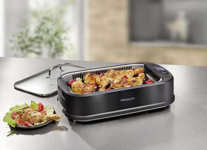 - Power XL Rookloze Grill 2-in-1 binnengrill, in Farbe ZWART Ansicht 1