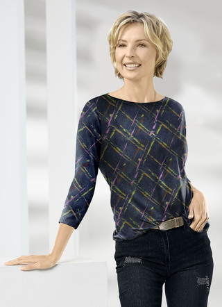 Shirt met felgekleurde inkjetprint