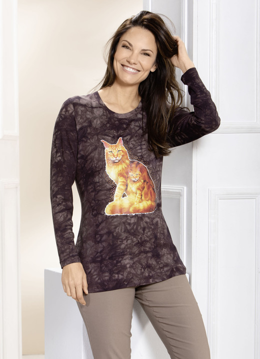 Shirts - Expressief shirt, in Größe 038 bis 056, in Farbe BRUINE BATIK Ansicht 1