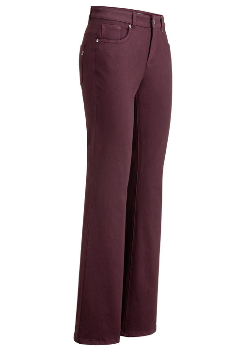 Jeans - Magische jeans met modieuze, wijdere pijpen Jeans - Magische jeans met modieuze, wijdere pijpen, in Größe 017 bis 088, in Farbe BORDEAUX