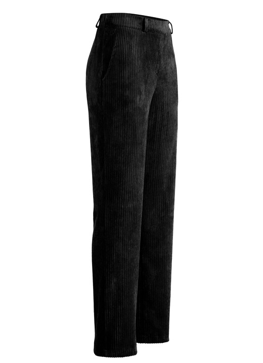 Broeken met elastische band - Broek in modieuze breedte, in Größe 017 bis 054, in Farbe ZWART Ansicht 1