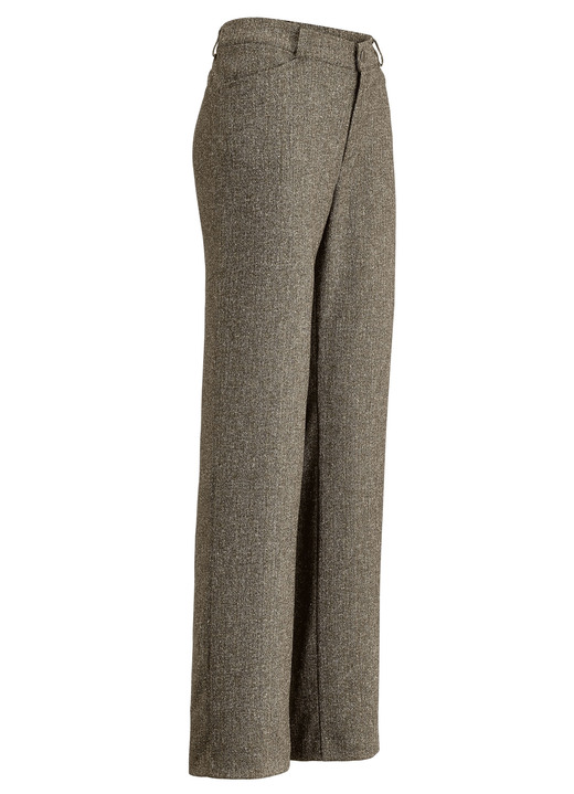 Broeken - Broek in modieuze breedte, in Größe 018 bis 052, in Farbe MIDDENBRUIN MEL Ansicht 1