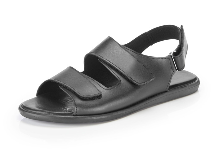 Sandalen & slippers - Sandaal met drie verstelbare klittenbandsluitingen, in Größe 040 bis 045, in Farbe ZWART Ansicht 1