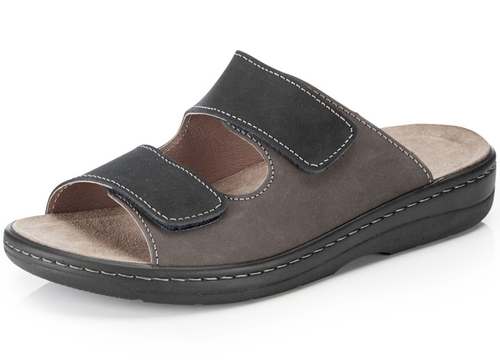 Sandalen & slippers - GINO GALANTE, comfortabele herenmuiltjes, breedte H, met uitneembaar voetbed, in Größe 040 bis 046, in Farbe DONKERBLAUWE MOKKA Ansicht 1