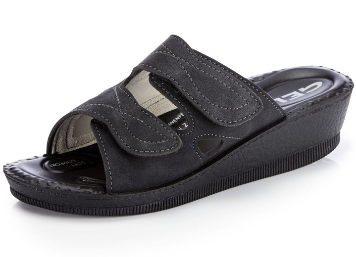 Sandalen & slippers - Muiltjes met elastische inzetstukken bij de bal, in Größe 036 bis 041, in Farbe ZWART Ansicht 1