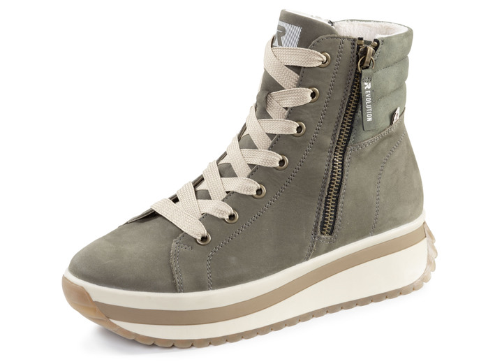 Laarzen & laarsjes - Rieker, trendy dameslaarzen, winterschoenen, met uitneembaar voetbed, in Größe 036 bis 043, in Farbe RIETGROEN Ansicht 1
