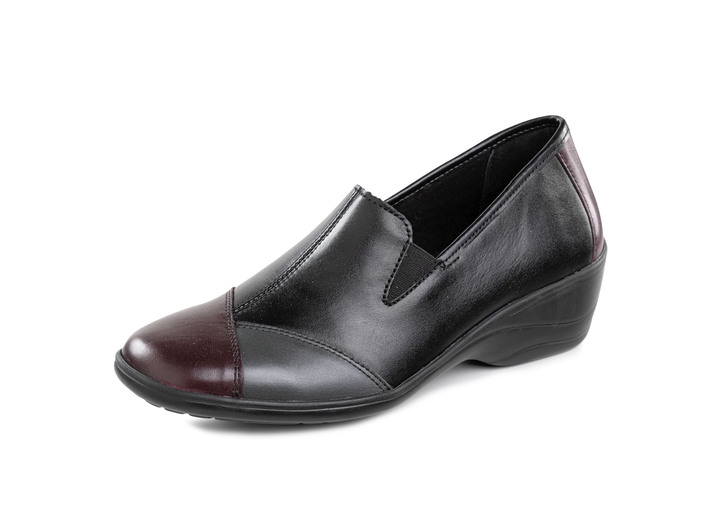 Instappers & veterschoenen - ELENA EDEN, comfortabele damespantoffels, breedte H, met uitneembaar voetbed, in Größe 036 bis 042, in Farbe ZWART-CHIANTIGRIJS Ansicht 1