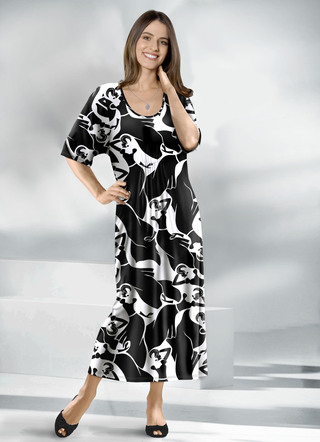 Kaftan met briljant gekleurde inkjetprint