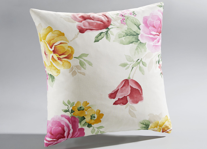 Spreien - Bloemensprei en kussenslopen, in Größe 873 (Eenpersoonsbed, 140 x 210 cm ) bis 924 (2 kussenslopen, 50 x 50 cm), in Farbe NATUUR-MULTI Ansicht 1