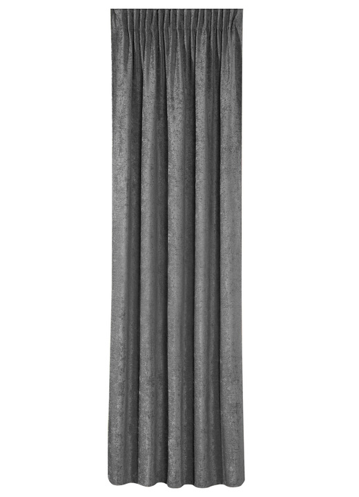 Klassiek - Thermische chenille verduisterende sjaal met multifunctionele band, in Größe 365 (H 145 x B 135 cm) bis 456 (H 245 x B 135 cm), in Farbe ANTRACIET Ansicht 1