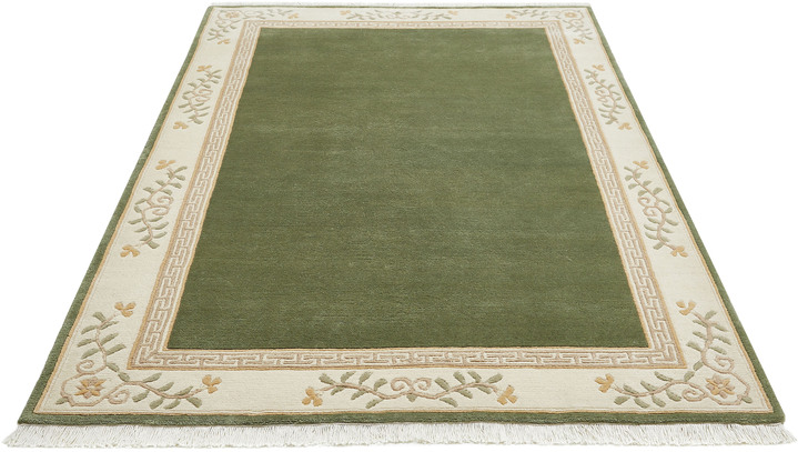 Tapijten - Handgeknoopte vloerkleedjes en tapijten, in Größe 101 (Brug, 40 x 60 cm) bis 304 (Tapijt rond, ظ 150 cm), in Farbe GROEN Ansicht 1
