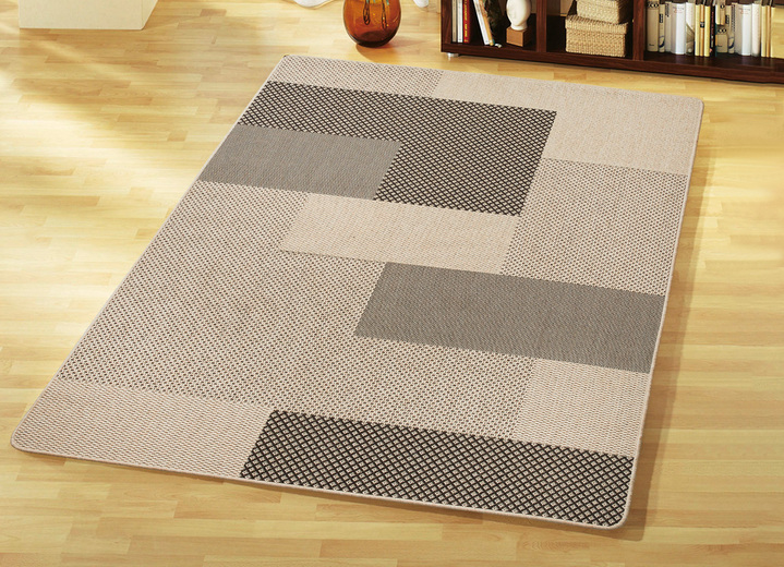 Modern - Onderhoudsvriendelijke tapijten voor binnen en buiten, in Größe 111 (Brug, 60 x 110 cm) bis 282 (Tapijt, 200 x 290 cm), in Farbe BEIGE Ansicht 1