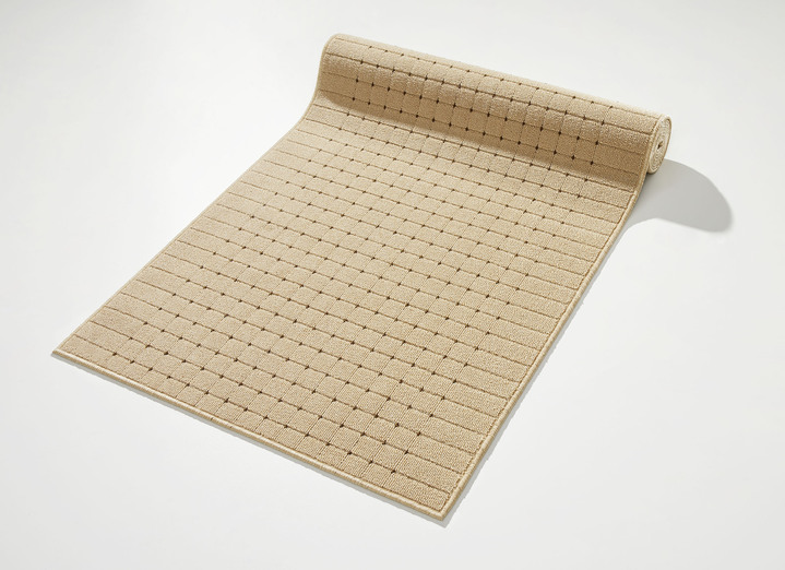 Tapijten - Loper in gewenste lengte met antislip latex achterkant, in Größe 102 (67 cm breed) bis 106 (100 cm breed), in Farbe BEIGE Ansicht 1