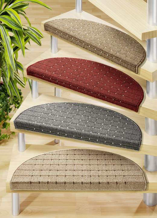 Tapijten - Trapmatten met antislip latex achterkant, in Größe 151 (trapmaantjes, set van 2) bis 325 (Trapmatten, set van 15), in Farbe BEIGE