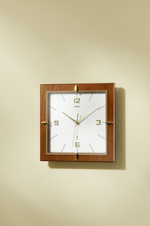 Horloges - ‘AMS‘ wandklok met draadloos uurwerk, in Farbe , in Ausführung Vierkante wandklok Ansicht 1