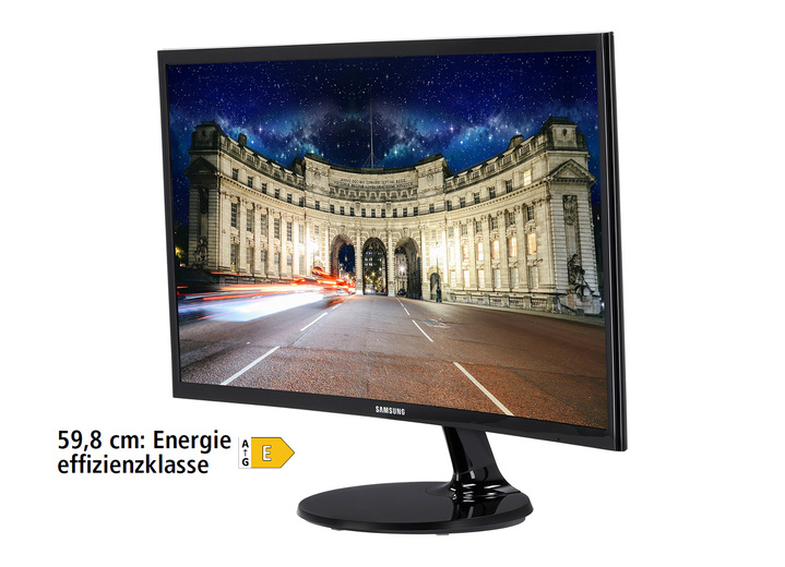 Computers & elektronica - Gebogen pc-monitor 24 inch, in Farbe ZWART Ansicht 1