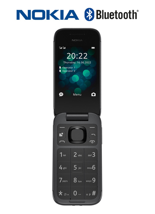 - Nokia 2660 Flip clamshell-telefoon met grote knoppen, in Farbe ZWART Ansicht 1