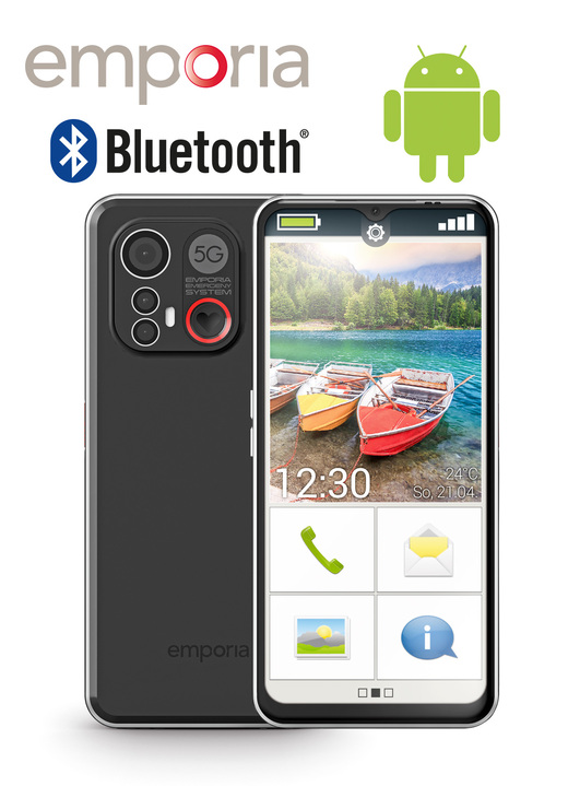 Mobiele telefoon - Emporia Smart.6-smartphone met 5G, in Farbe ZWART Ansicht 1