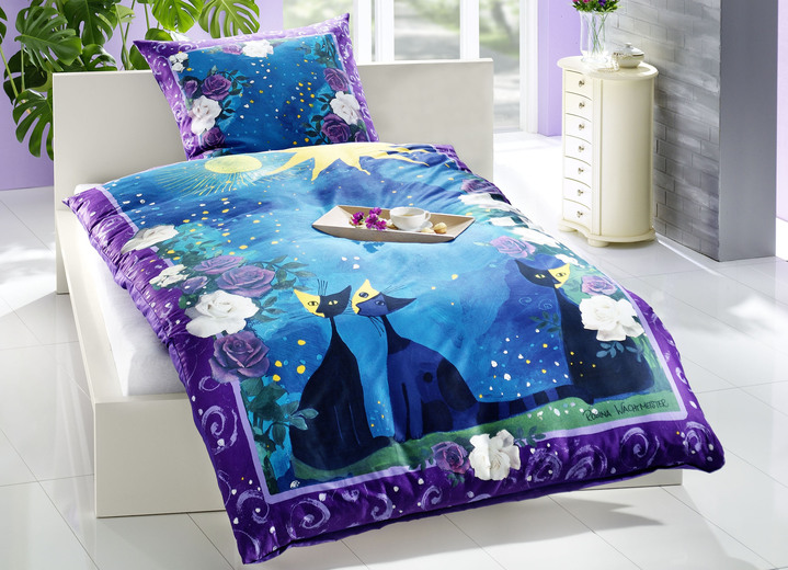 - Beddengoedset naar een ontwerp van Rosina Wachtmeister, in Größe 112 (80/80 cm + 135/200 cm) bis 115 (80/80 cm + 155/220 cm), in Farbe KLEURRIJK