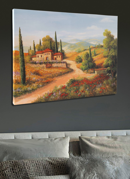 Landschap - Afbeelding getiteld “Pad in Toscane”, in Farbe BUNT Ansicht 1