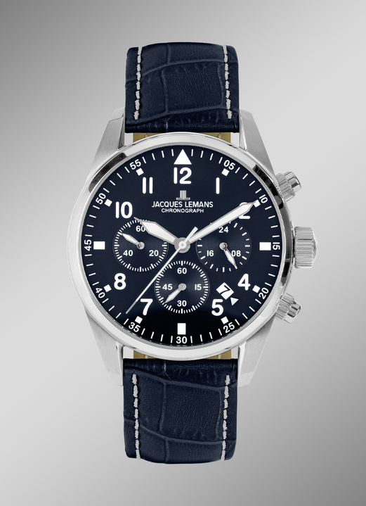 Chronografen - Jacques Lemans 42-2B herenhorloge, in Farbe  Ansicht 1