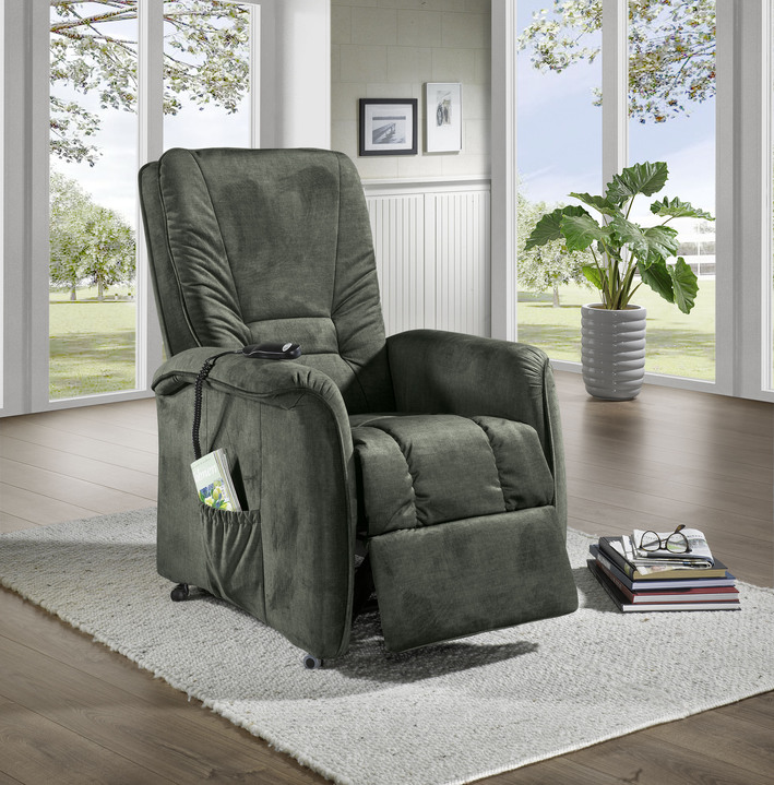 TV fauteuil / relaxfauteuil - Gezellige tv-fauteuil, in Farbe DONKERGROEN, in Ausführung TV fauteuil, mechanisch Ansicht 1