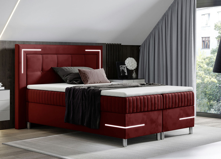 Boxspringbedden - Boxspringbed 120x200 cm, in Farbe ROOD Ansicht 1