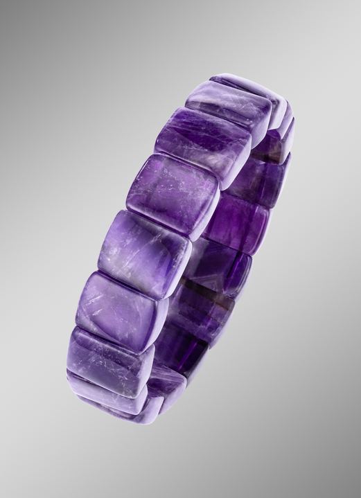 - Elastische armband met amethist, in Farbe  Ansicht 1