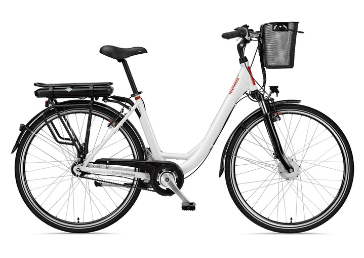 Elektromobielen - Stads-e-bike met comfortfuncties van Telefunken, in Farbe WEISS Ansicht 1
