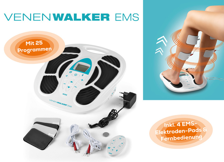 Medische apparaten - Bloedcirculatiestimulator EMS, in Farbe WIT-ZWART Ansicht 1