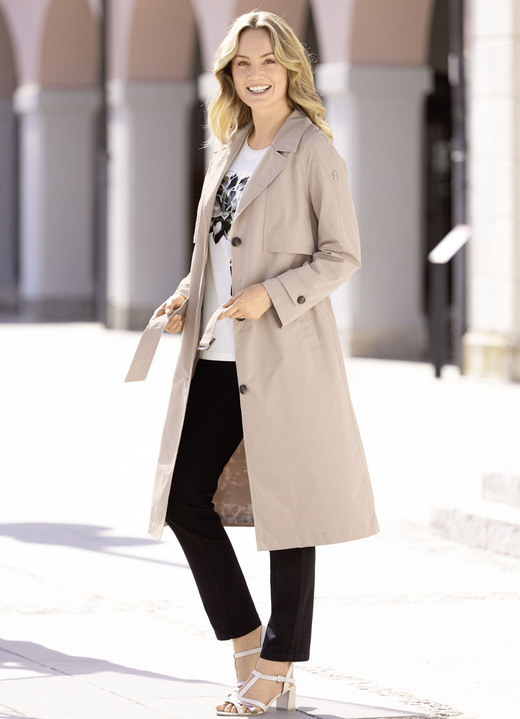 Lang - Functionele trenchcoat met riem., in Größe 034 bis 052, in Farbe BEIGE Ansicht 1