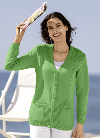 Cardigan met rekbare structuur