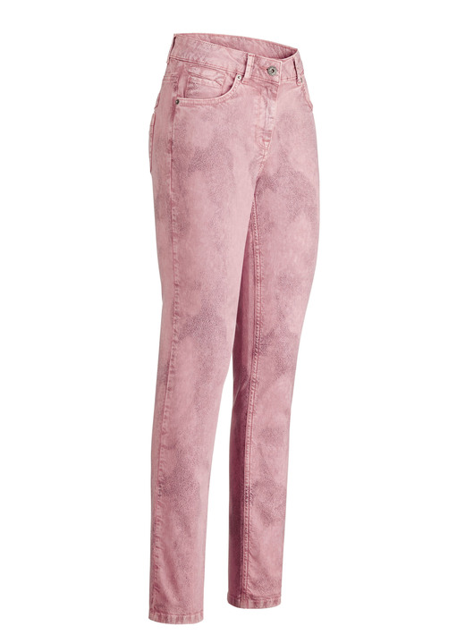 Broek met knoop- en ritssluiting - 5-pocketbroek in abrikoos Broek met knoop- en ritssluiting - 5-pocketbroek in abrikoos, in Größe 017 bis 050, in Farbe ABRIKOOS