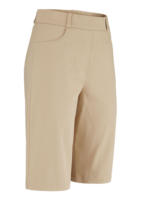 Broeken met elastische band - Bermuda's, in Größe 036 bis 052, in Farbe BEIGE Ansicht 1